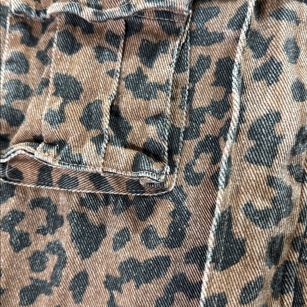Leopard demin  Print Jacket - Picture 6 of 7
